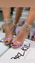 LAVIDA LILAC SANDALS WITH CRYSTAL BELT